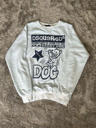 Sudadera Dsquared2 “Spark the Dog”Azul Original xl