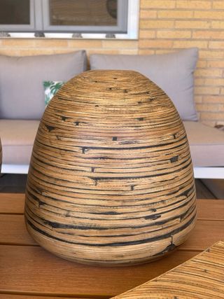 Conjunto dos jarrones y cuenco decorativo