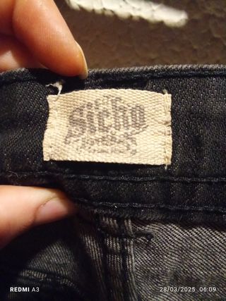 Pantalones vaqueros mujer negro 