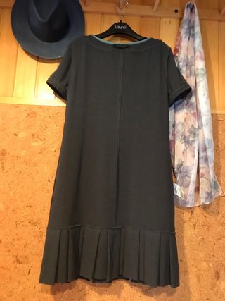 Twinset Simona Barbieri abito blu longuette tg XL