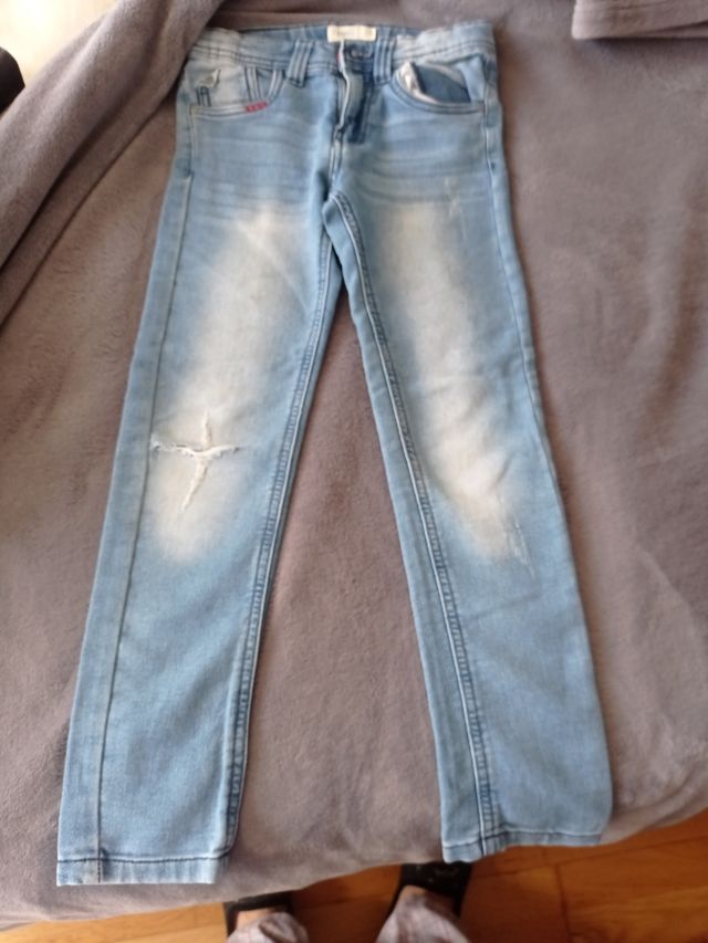 Pantalón vaquero elástico niño y niña