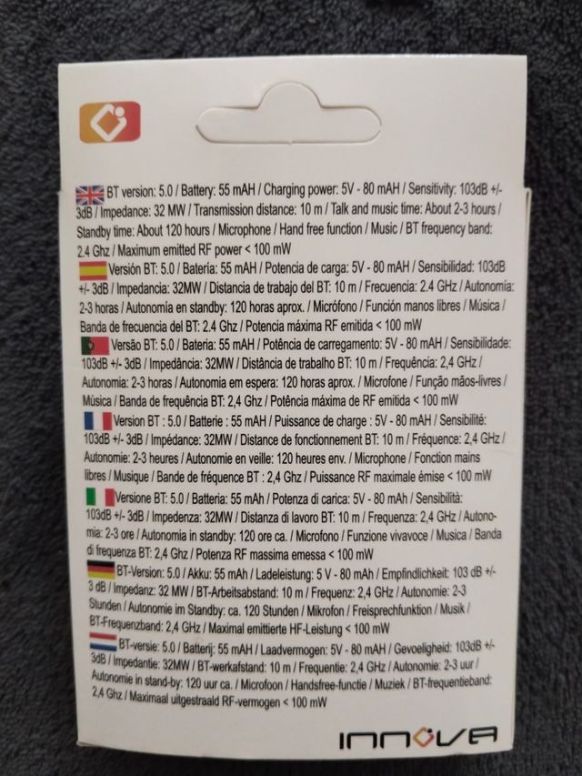 Cuffie wireless INNOVA AUR 38