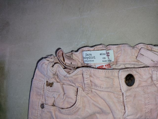 Pantalones pana niña