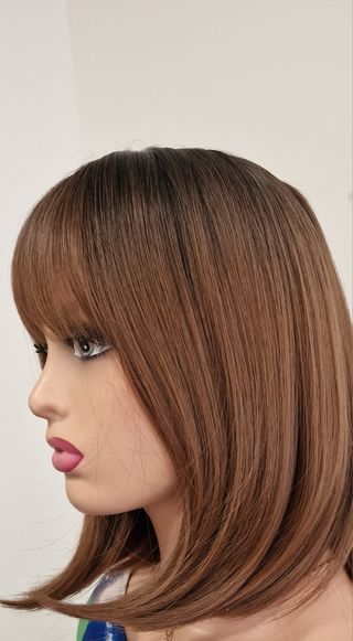 Peluca corte bob marron