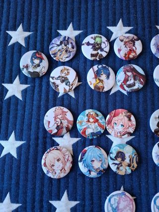 Lote de chapas Genshin