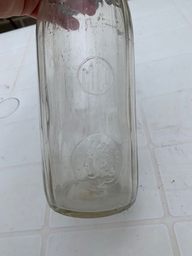 Bottiglia del latte antica e rara da 1 litro SPQR