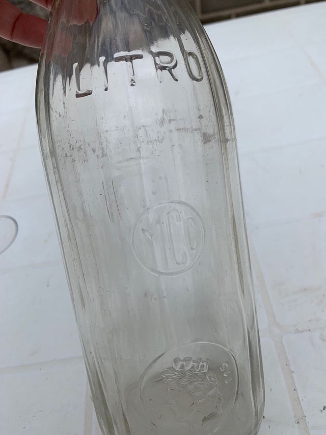 Bottiglia del latte antica e rara da 1 litro SPQR