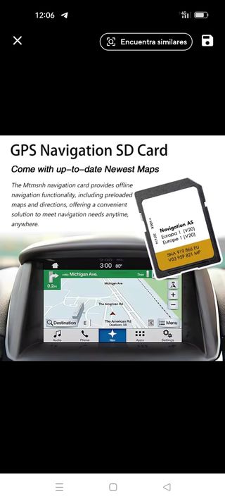 GPS Tarjeta SD NAVIGATION AS V 20 