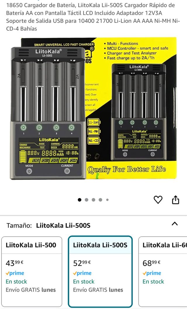 Cargador baterias y pilas