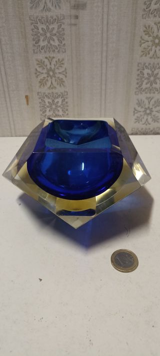 Murano grande blu giallo e bianco