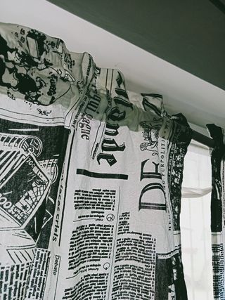 Tende cotone stampato di giornali mondo