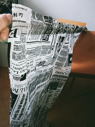 Tende cotone stampato di giornali mondo