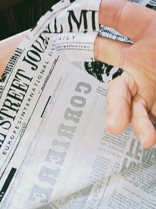 Tende cotone stampato di giornali mondo