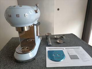 Macchina caffè espresso Smeg azzurra