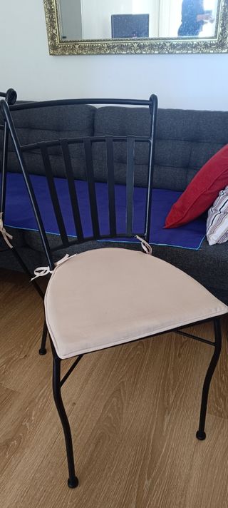 4 Sillas hierro forjado Gato Pretto