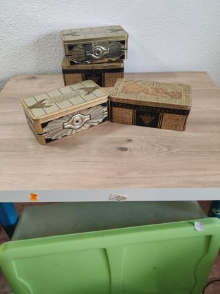 Cajas de cartas yu-gi-oh metálica 