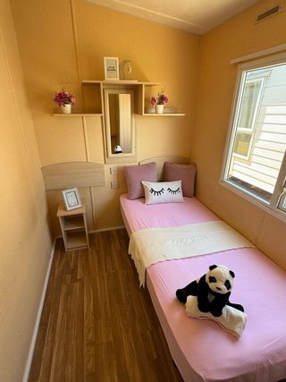 Espectacular casa movil con chaiselongue nuevo