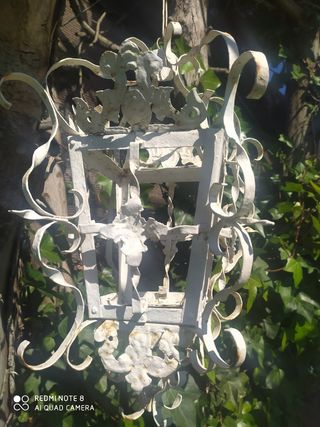 farol de forja antiguo exterior 