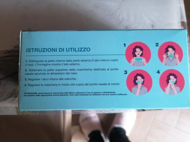 Confezione da 50 mascherine chirurgiche