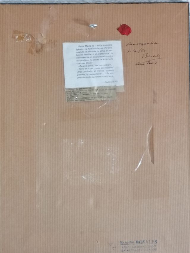 Icono Sta. M. Popolo. Hecho a mano