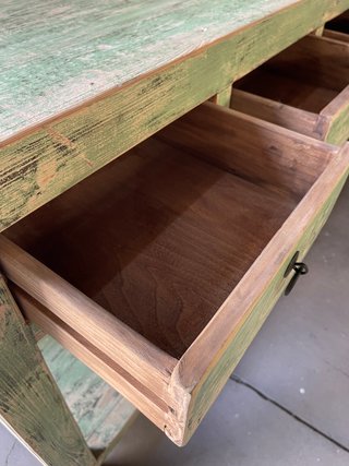 ✅consola verde madera maciza nueva