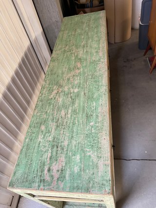 ✅consola verde madera maciza nueva