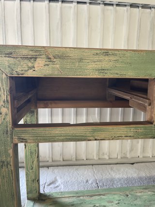 ✅consola verde madera maciza nueva