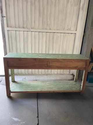 ✅consola verde madera maciza nueva
