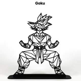 Figura Geométrica Estilo Goku 🐉🔥