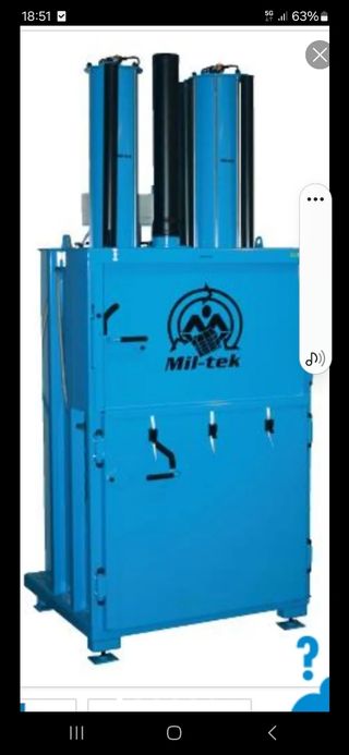 Prensa cartón plástico mil tek