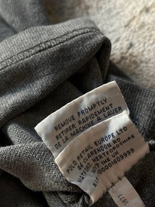 Polo Ralph Lauren Sz XL Rugby Shirt Grey 2000s