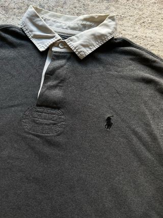 Polo Ralph Lauren Sz XL Rugby Shirt Grey 2000s