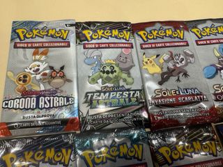10 Bustine Pokemon Espansioni Varie Promozionali