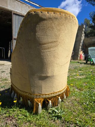 Silla salón vintage antigua punto