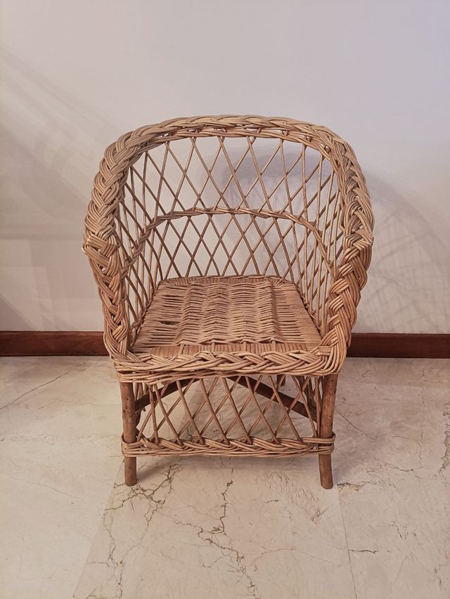 Silla aretsanal de mimbre 