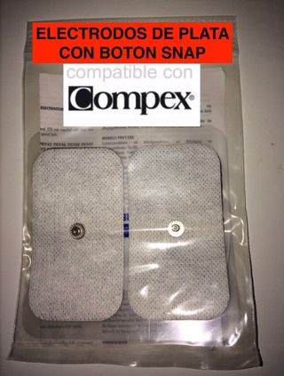 2 Electrodos snap para COMPEX grandes 5X10