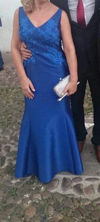 Vestido fiesta y boda color bugambila