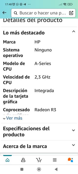 Hp slim ordenador