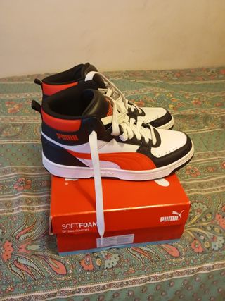 Puma Rebound Joy Blanca-Roja-Negra
