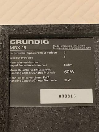 ALTAVOCES GRUNDIG MBX 15
