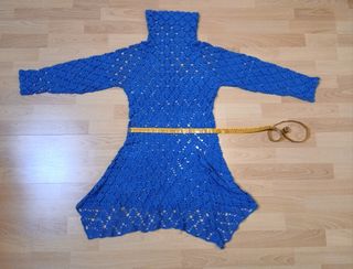 Vestido a ganchillo manga larga 