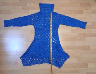 Vestido a ganchillo manga larga 