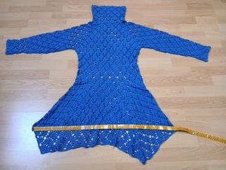 Vestido a ganchillo manga larga 