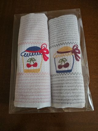 N. 2 Strofinacci da cucina di cotone 