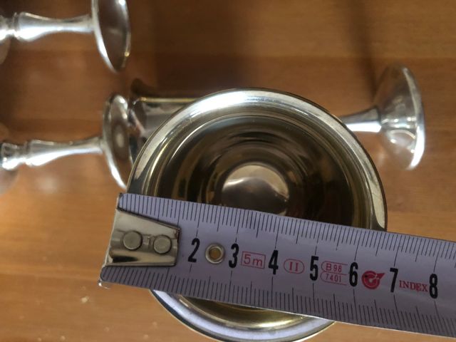 Seis copas bañadas en plata made in beyca spain