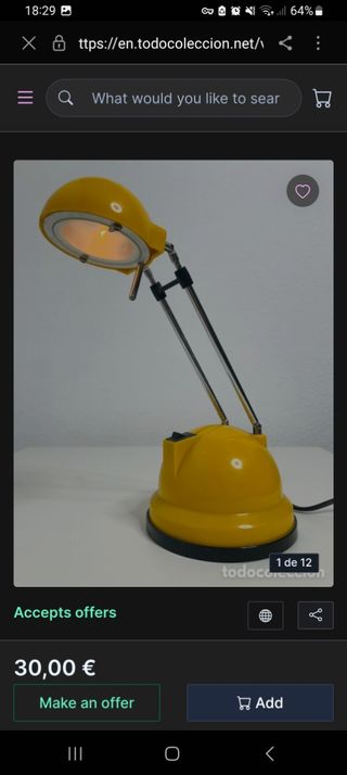 Lampara de Escrito Naranja