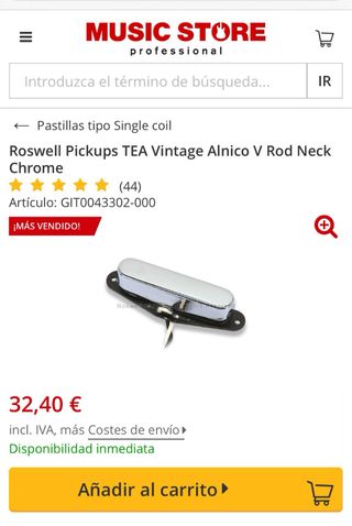 DOS Pastillas Telecaster Roswell