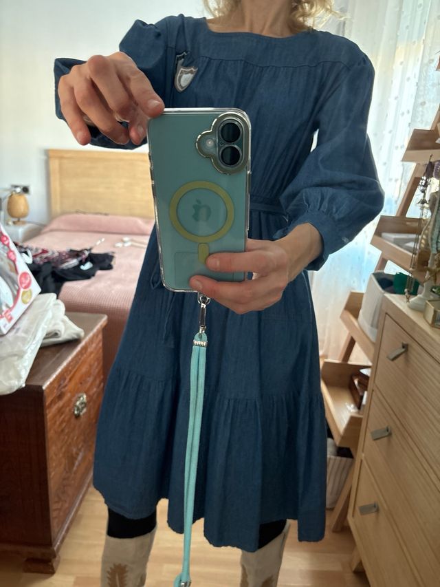 vestido Denim midi