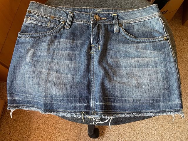 Mini falda tejana Mango