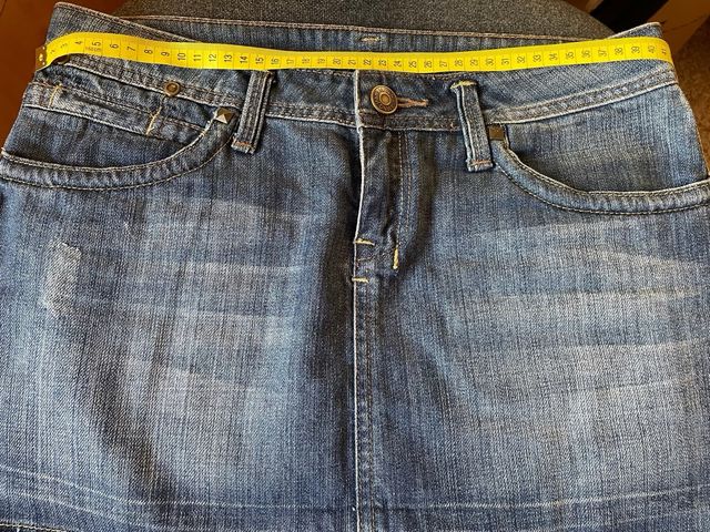 Mini falda tejana Mango